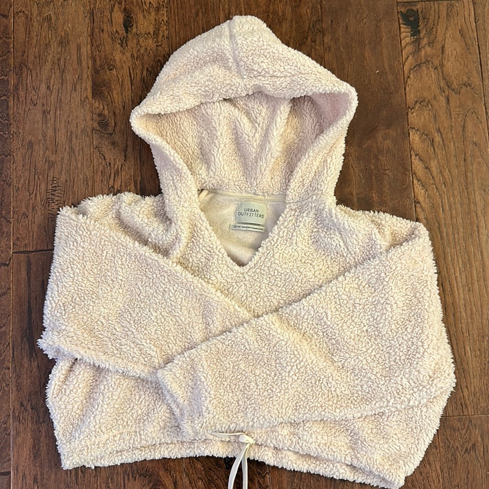 Urban Outfitters Fuzzy Cropped Hoodie